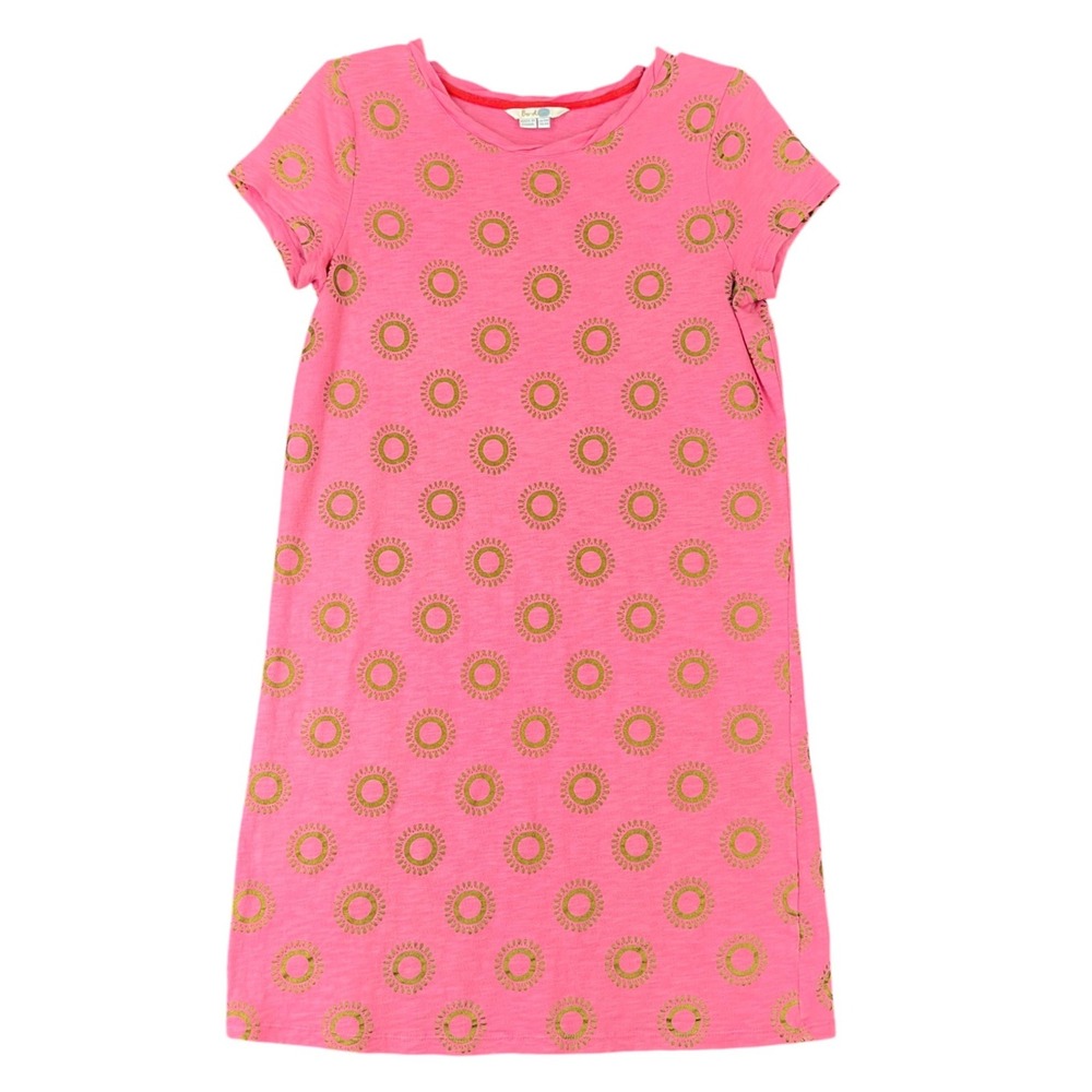 Boden Printed T Shirt Dress Women 6 Casual Cotton Graphic Summer